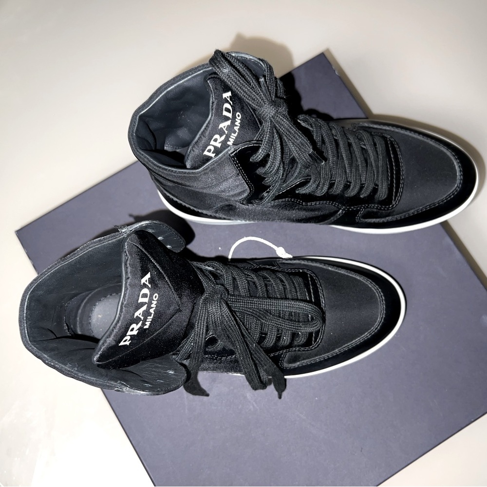 PRADA High-Top Sneakers SIZE 36.5 - Picture 7 of 12